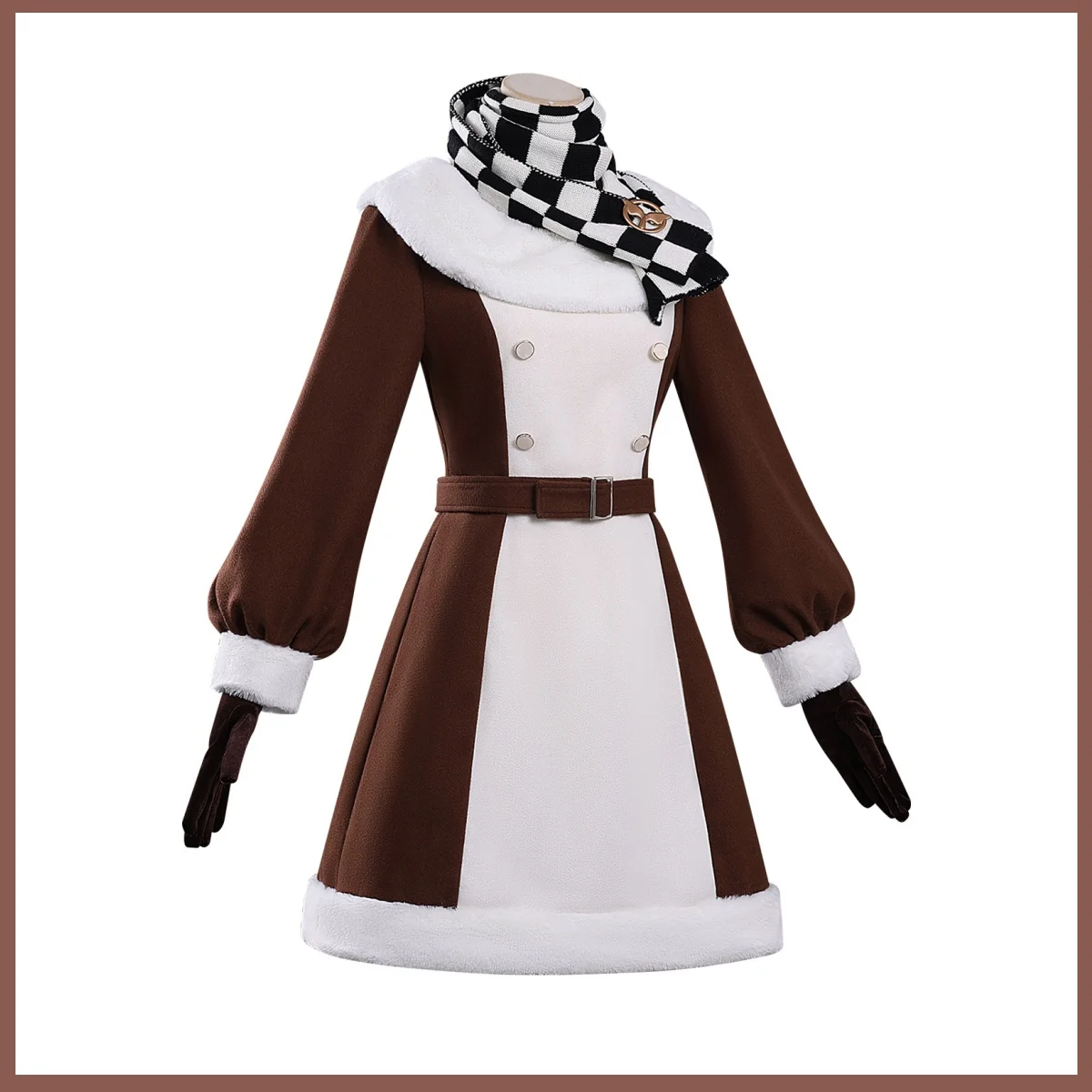Anime Game Reverse:1999 Sonetto Cosplay Costume St. Pavlov Foundation Winter Coat Scarf Hat Wig Woman Cute Christmas Suit - view 3