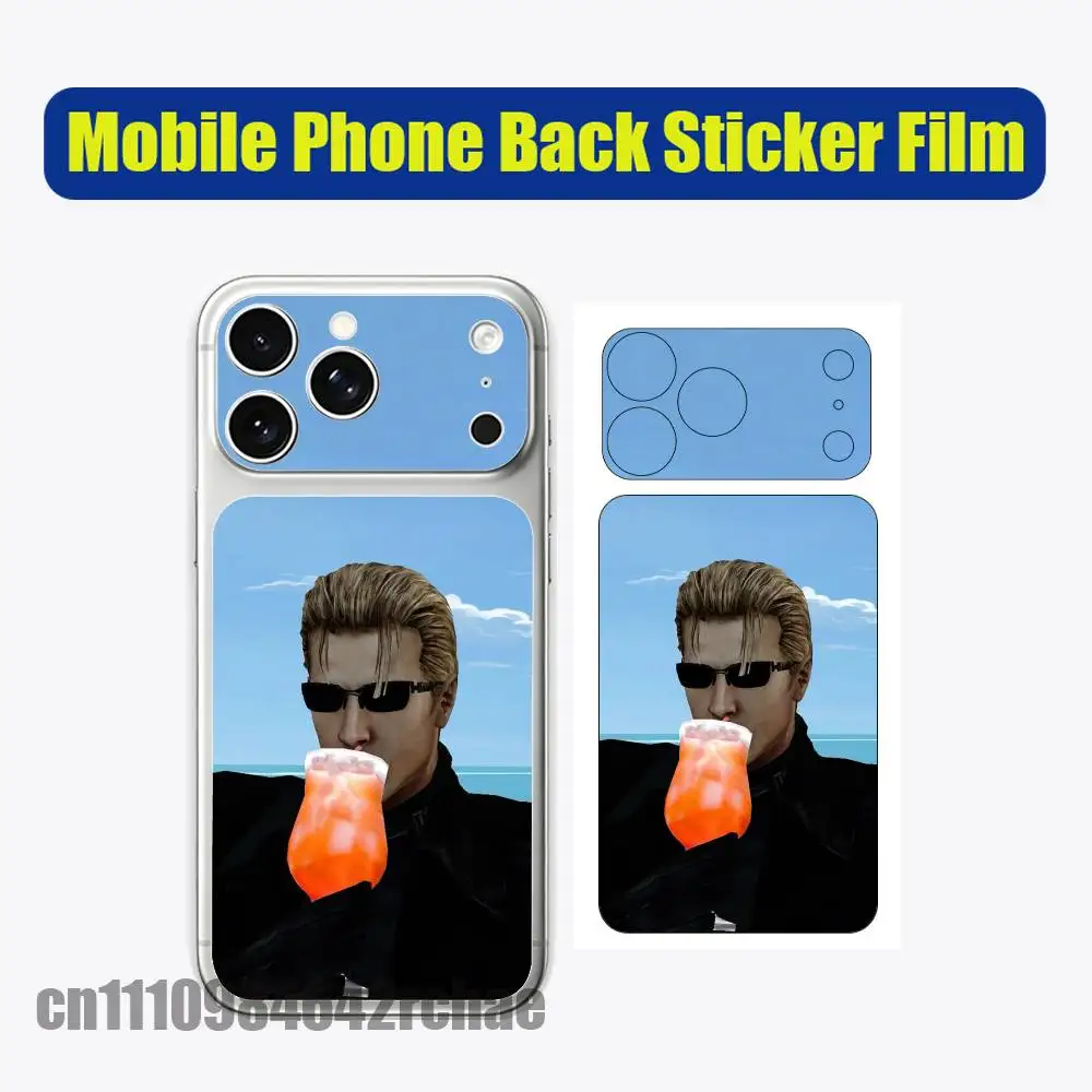 For Albert Wesker R-Resident Evil iPhone 17 Pro Max Phone Back Sticker Film Decal Skin Wrap DIY Custom Stickers Full Cover