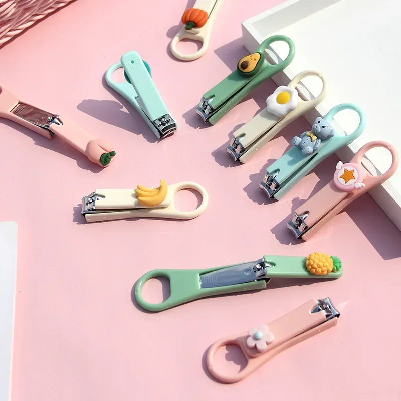 Cute Cartoon Lovely Nail Clippers Cute Mini Nail Clippers Household Anti-splash Folding Nail Clippers Manicure Manicure Clipper