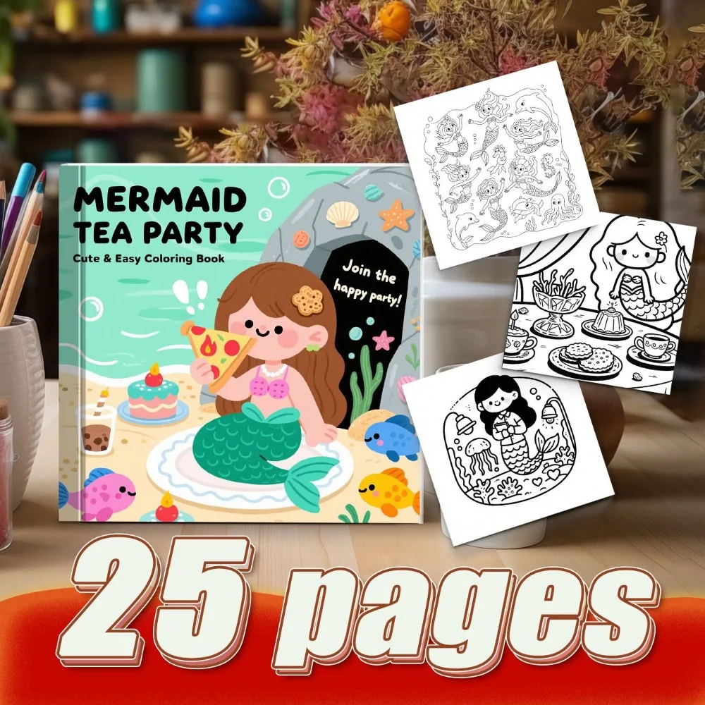 

Ocean Mermaid Coloring Book Hand Account Material Cute Ocean Patterns Smooth Paper Heal The Heart Premium Quality