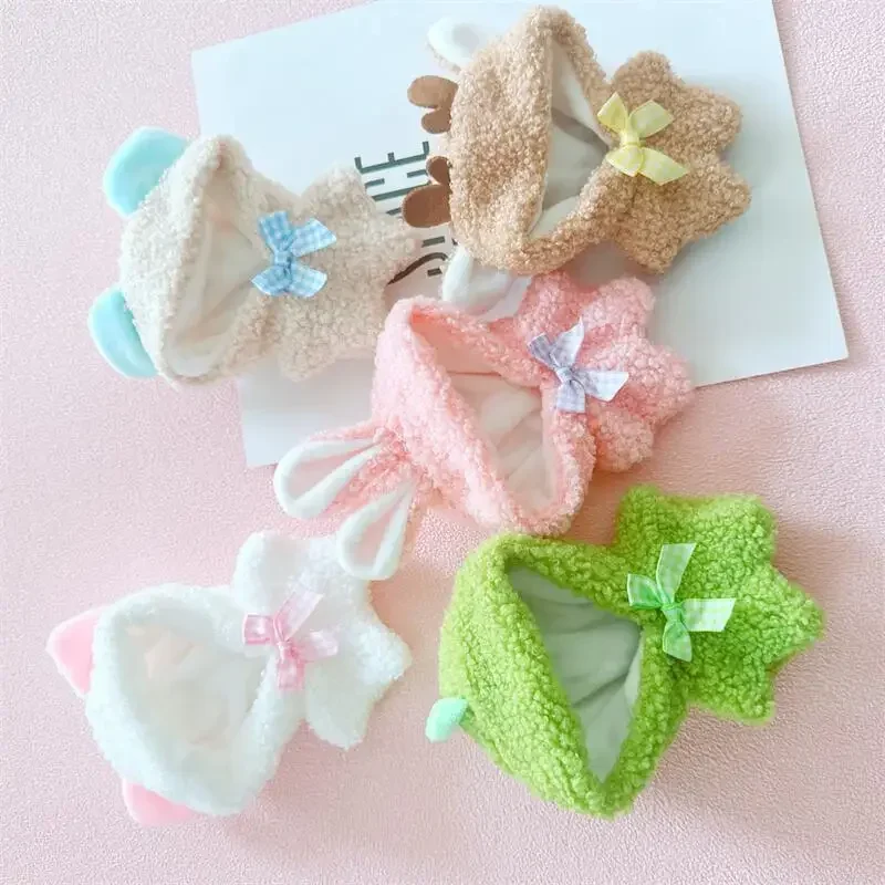 Cute Hoodie for 10cm Cotton Plush Idol Dolls Dinosaur Deer Cat Hoodie Up Clothing Fashion Knitted Overalls Suit Toy Accessories