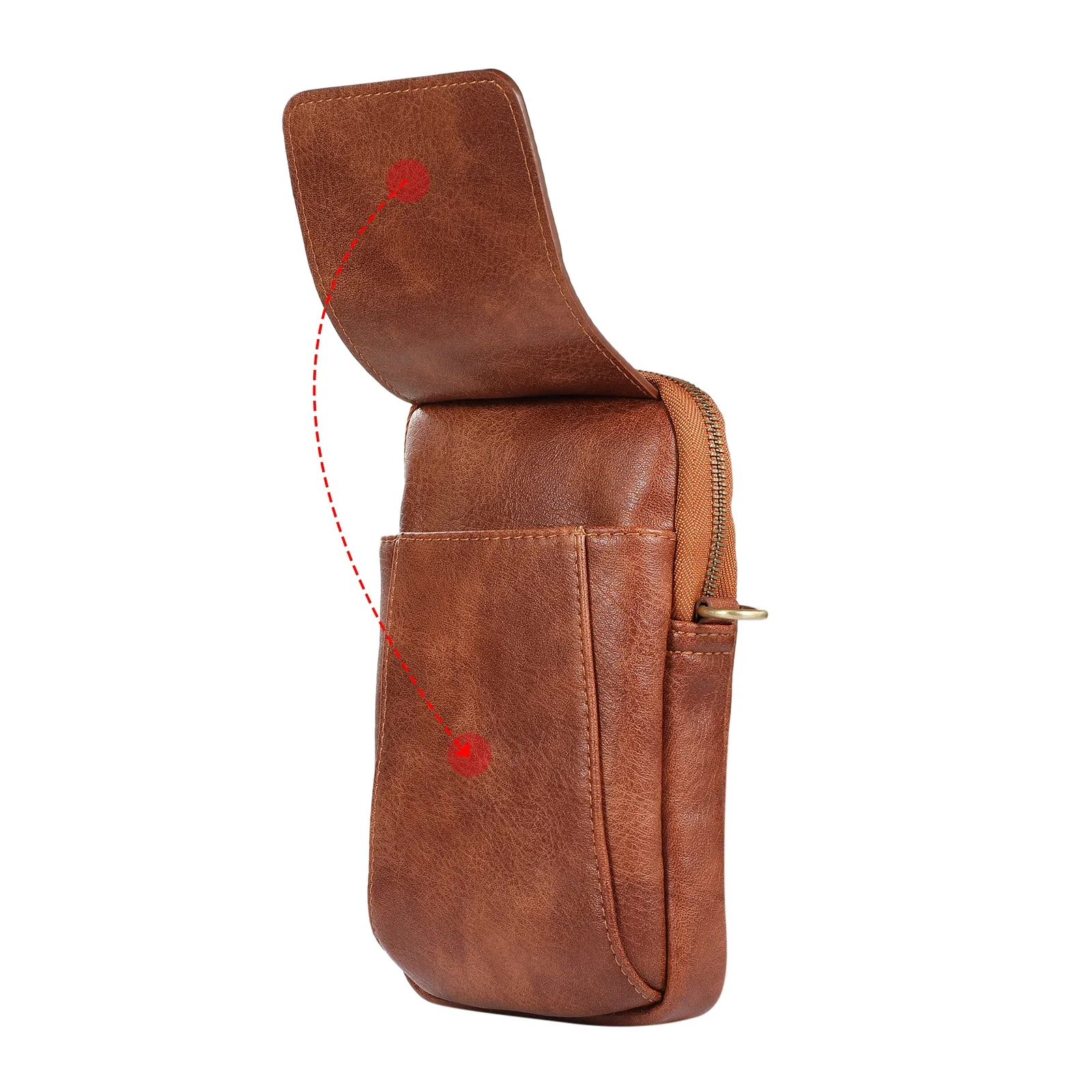 PU Leather Phone Bag Pouch with Waist Bags Belt Clip Wallet Bag for Mobile phone,such as iPhone Samsung Huawei Xiaomi Redmi