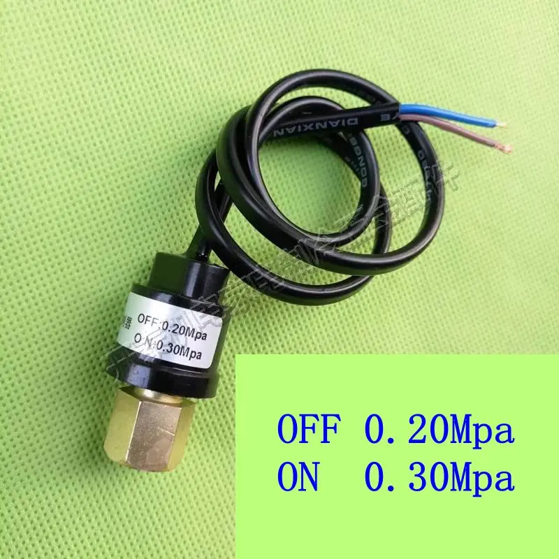 

OFF 0.20Mpa ON 0.30Mpa For Air Conditioner Refrigeration parts 2 Terminals/Wire Pressure Control Switch