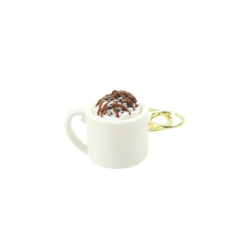 1 Stück Sundae Eisbecher-förmiger Schlüsselanhänger, 3D-gedruckter, niedlicher, simulierter Kaffeebecher, Stressabbau-Knopf, Fidget-Spielzeug – Detail 10