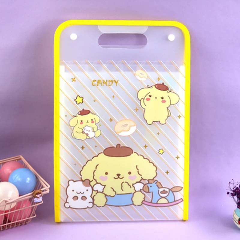 سانريو مجلد أوراق الامتحانات 12 شبكة المحمولة A4 مجلد ملفات حقيبة مستندات لطيف كورومي باتشاكو ميلودي A4 المحمولة تخزين الجهاز B