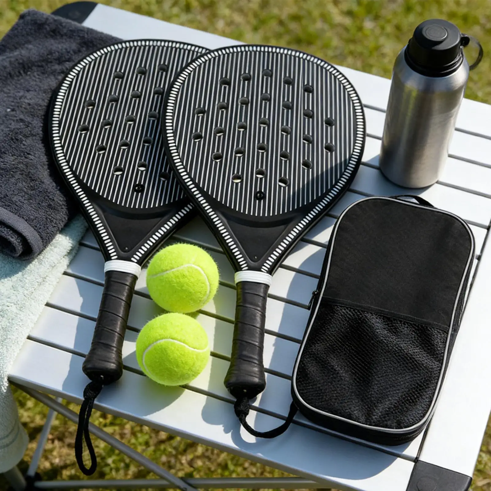 Pickleball Racket Carbon Fiber Lightweight Non-Slip Portable Paddle Paddleboard Racket Set for Women Kids Adults Sports Games