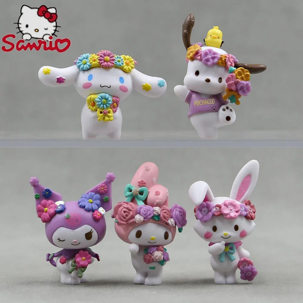 

Sanrio 6Cm My Melody Figure Anime Kawaii Cinnamoroll Kuromi Hello Kitty Cat Action Collection Materials Gifts Toys For Children