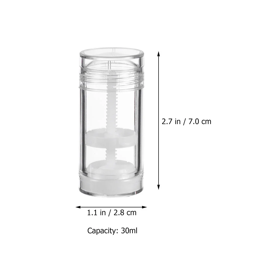 8 Pcs Clear Container Rotating Deodorant Bottle Perfumes Empty Tube Stick