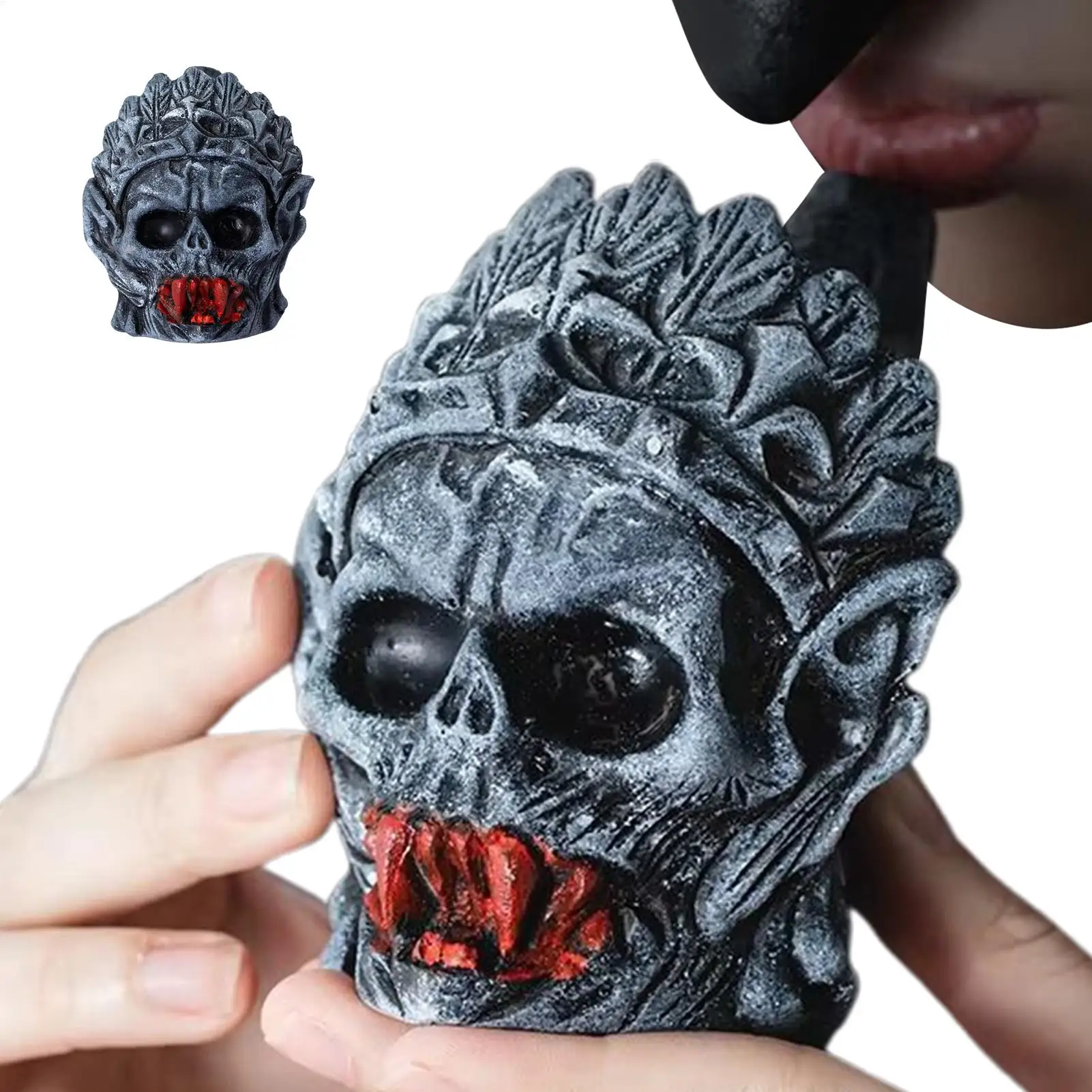 

Ацтекский свисток-призрак смерти, рыцарь-демон, вампир, Хэллоуин, ацтекский свисток смерти для походов, кемпинга, свисток выживания