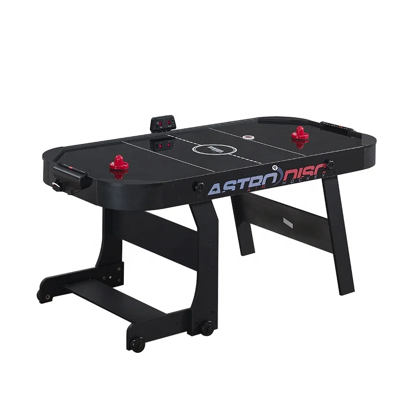 Standing Foldable Indoor Sport 6FT Folding Air Hockey Table Machine With Digital Score Indicator