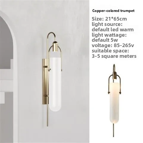 

Modern Glass Wall Lamp Nordic Style Creative Designer Bedside Light for Living Room Bedroom Stairs Corridor