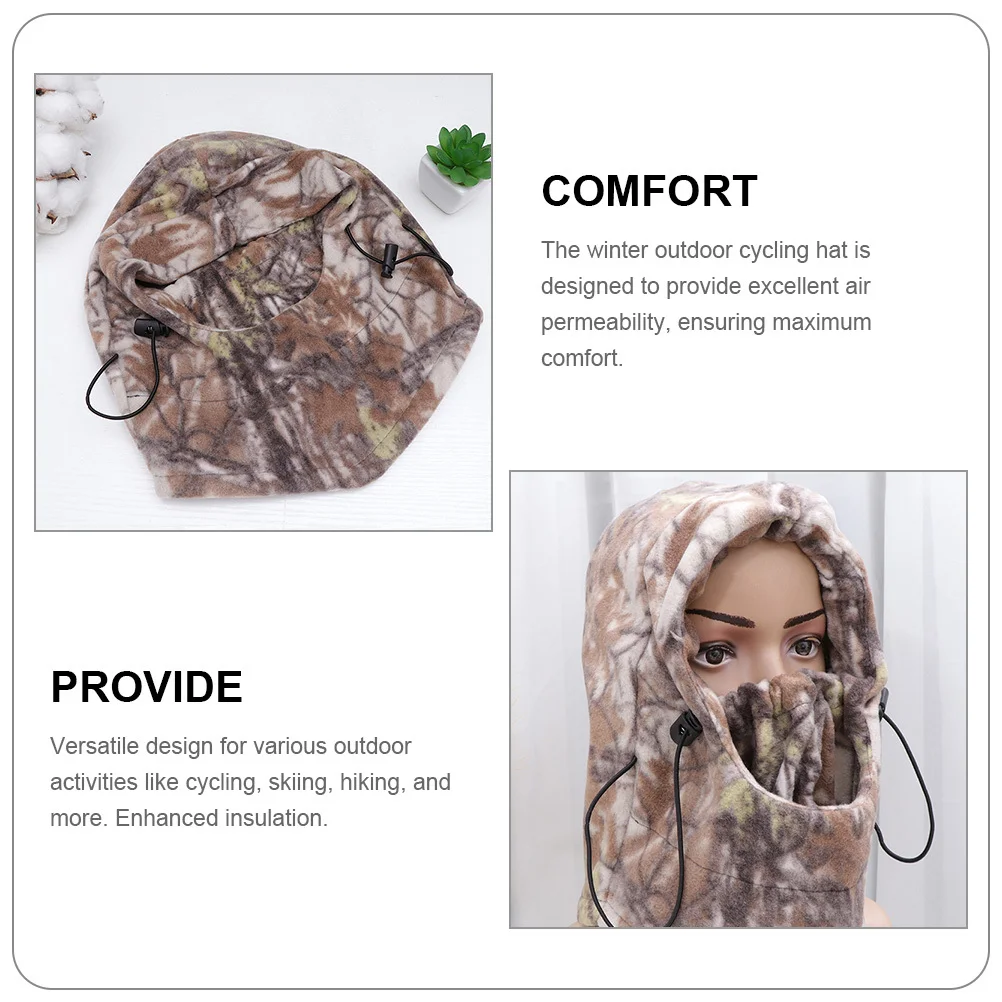 غطاء رأس شتوي للوجه مصنوع من البوليستر السميك الدافئ المقاوم للرياح لركوب الدراجات النارية ومعدات الحماية الرياضية الخارجية #3