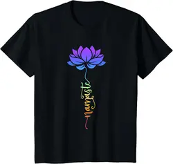 Funny Gift Namaste Lotus Flower Meditation Yoga T-Shirt Unisex Style Shirts for Women Men Clothing Streetwear Y2k
