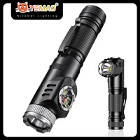 Pocket Flashlight with Magnetic/pen Clip 1800LM Rechargeable LED Torch 90°Degree Rotation Working Lantern for Job Site&Lighting