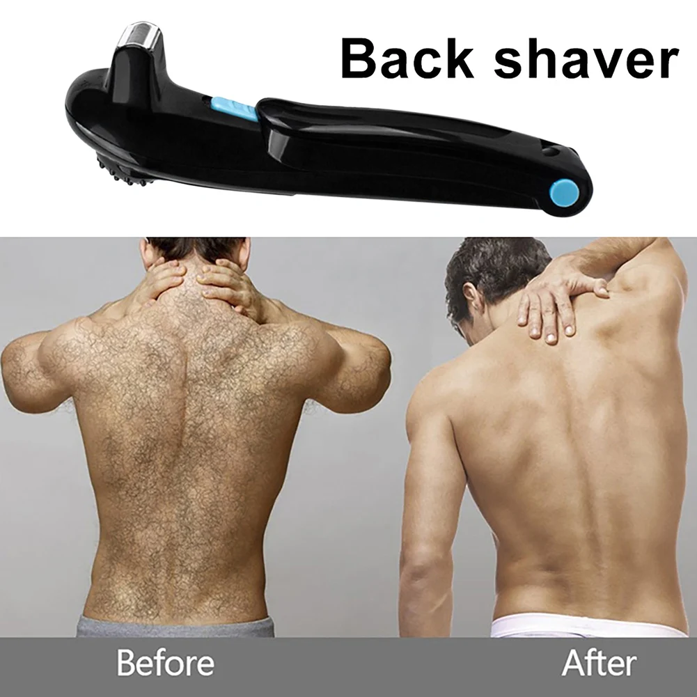 Men Electric Hair Remover 180 Degrees Foldable Adjustable Back Shaver Battery Powered Long Handle for Full Body Leg Hair