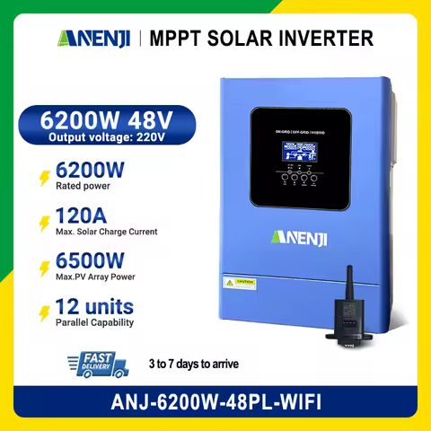 6.2KW parallel solar inverter pure sine off grid+grid connected solar inverter CT Sensor Input solar charging