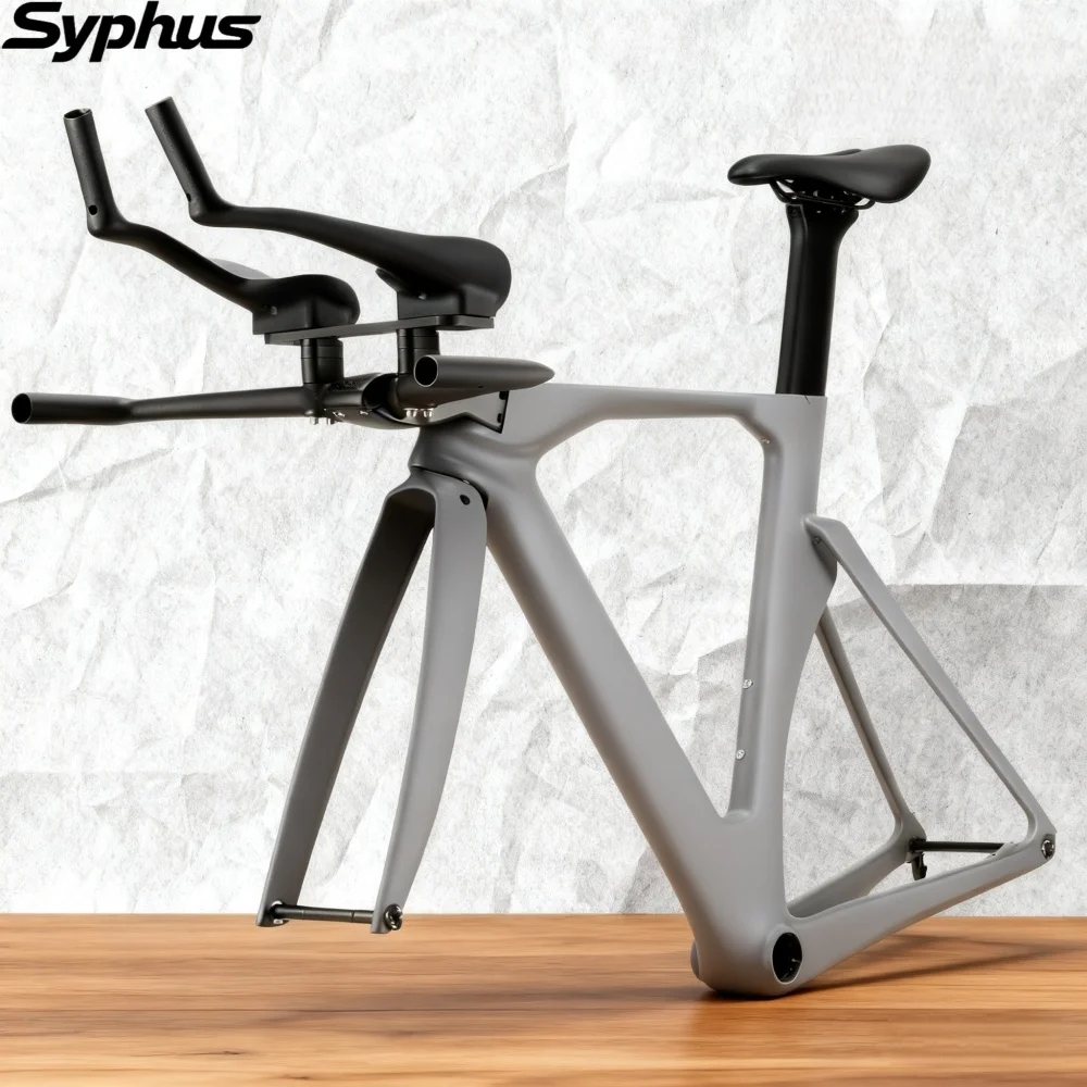 سيفوس الكربون TT الإطار مكبح قرصي الترياتلون إطار دراجة هوائية BB386 الكربون TT الدراجة الداخلية كابل الوقت محاكمة دراجة الإطار دراجة الطريق #1