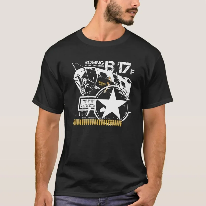 Memphis Belle B-17 Flying Fortress Heavy Bomber T-Shirt 100% Cotton O-Neck Summer Short Sleeve Casual Mens T-shirt Size S-3XL