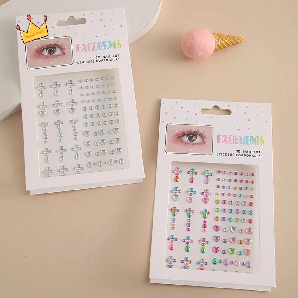 

Pearls Festival Makeup Decoration Face Rhinestone Stickers Face Tattoo Stickers Eyeliner Diamond Decals Body Colored Diamonds