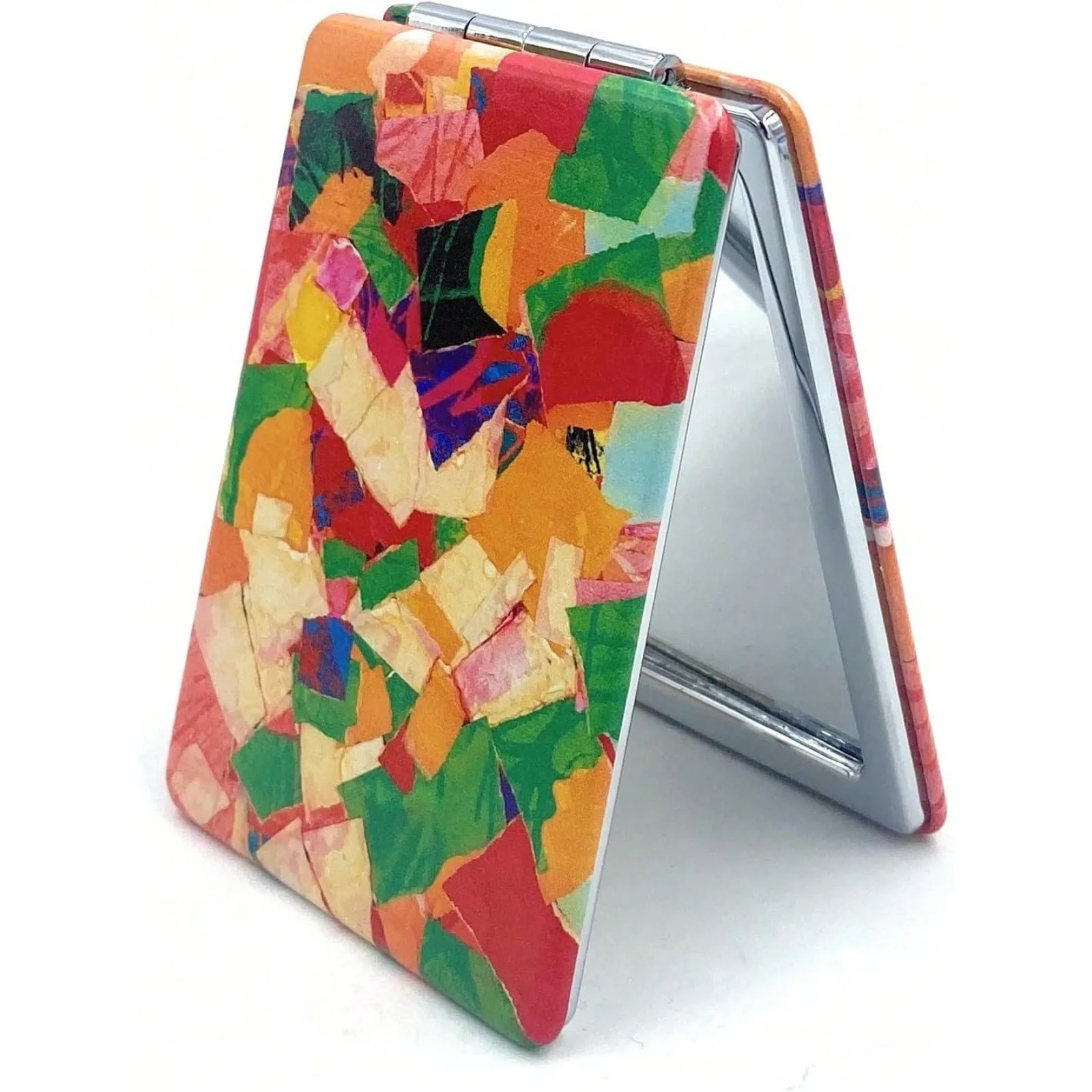 

Small Fold Pocket Makeup Mirror Mini Cosmetic Mirror Handheld Mirror Abstractive Pattern Wedding Gifts