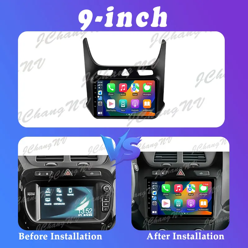 Carplay Auto Android 15 GPS Navigation لسيارة شيفروليه كوبالت 2016 شاشة مقسمة مشغل وسائط متعددة فيديو DSP ستيريو واي فاي رقم 2 din #6