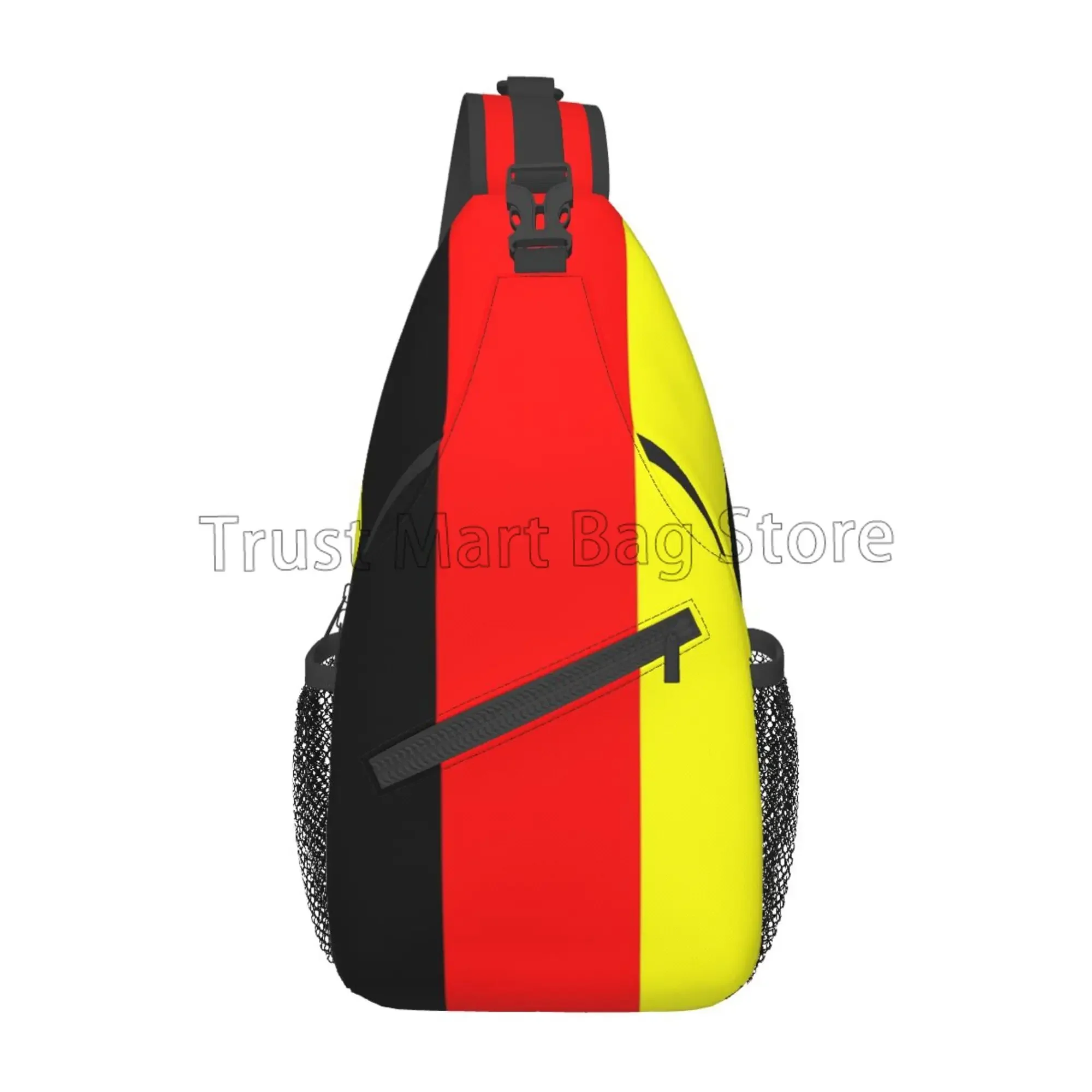 German Flag Sling Backpack Multipurpose Crossbody Chest Shoulder Bag Travel Hiking Germany Casual Daypack for Men Women