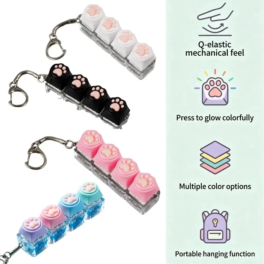 Fingertip Keyboard Keychain RGB Fidget Toy