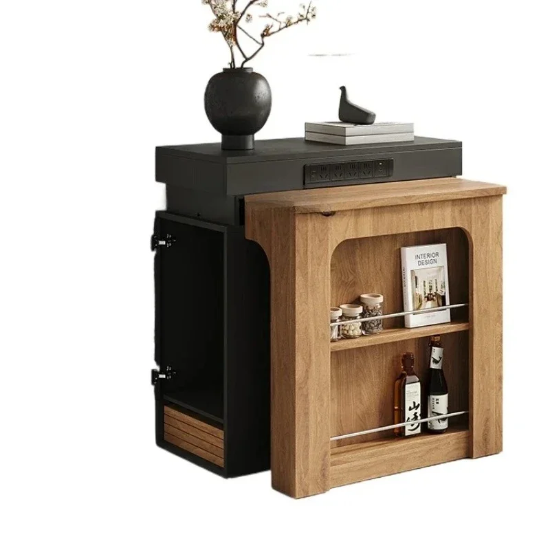 ZK – table à manger pliante antique, table à manger et chaises integrées pour la maison, table à manger rétractable