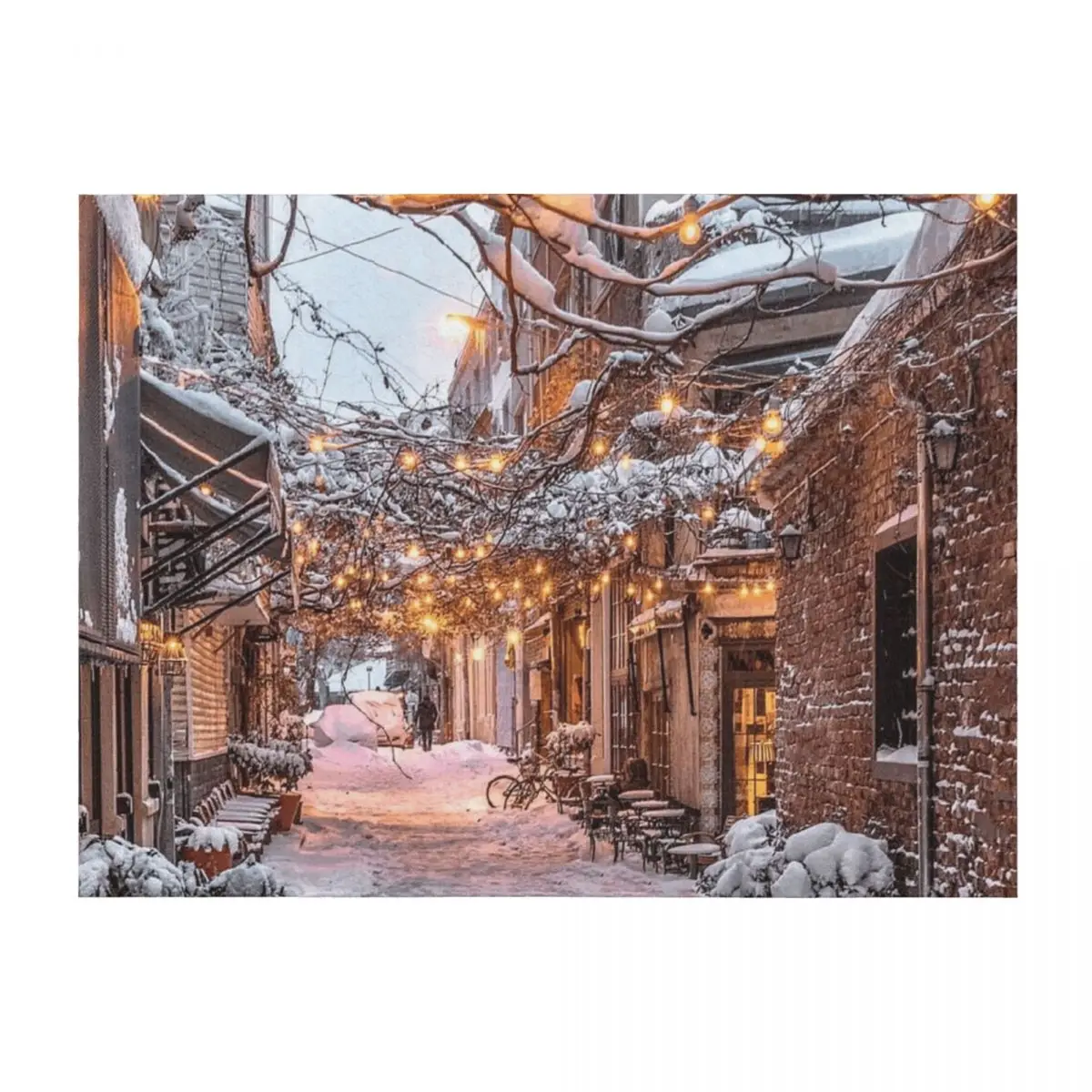 Snow City Throw Blanket decorative Bed linens anime manga Blankets