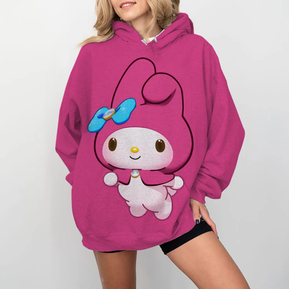 MINISO Couple Hoodies Fashion Coulomi Hello Kitty 3D Print Hoodie Men Women Fashion Casual Sport Sweatshirts Pullovers Hooded