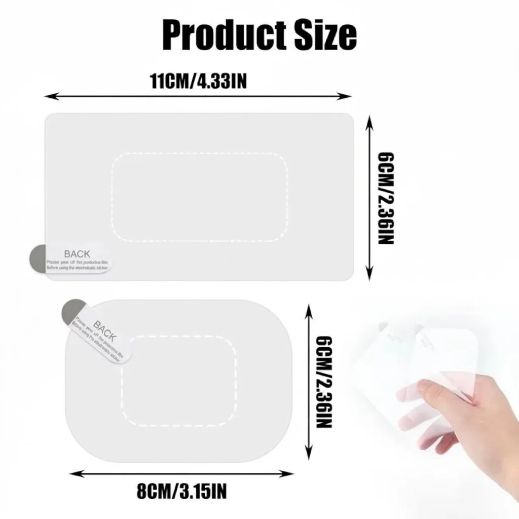 HD Transparent Dash Cam Electrostatic Sticker Windshield Film Heat Resistant No Glue Static Film Sheet for Car DVR Camera gallery 2