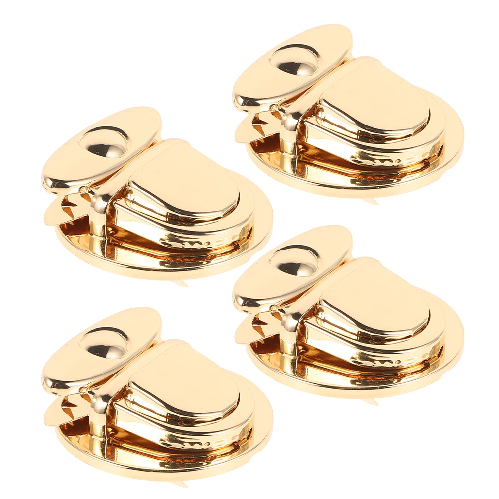 

4pcs Bag Latch Metal Thumb Locks Crafting Supplies Hardware Purse Tuck Closure Buckles Sturdy Compact Design Anti Theft