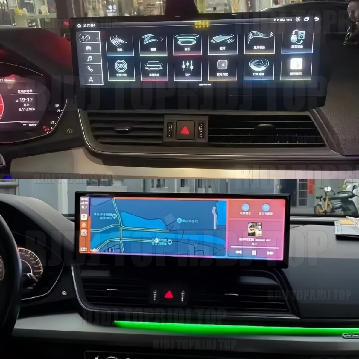 

14,9-дюймовый автомобильный радиоприемник для Audi Q5 Q5L SQ5 2018-2020 с беспроводным CarPlay, Android Auto, мультимедийный видеоплеер, головное устройство, стереосистема, GPS
