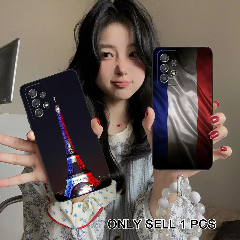 France Flag Phone Case for Samsung Galaxy A26 25 24 23 22 21 17 16 15 14 13 12 11 5G Soft TPU Shockproof Cover