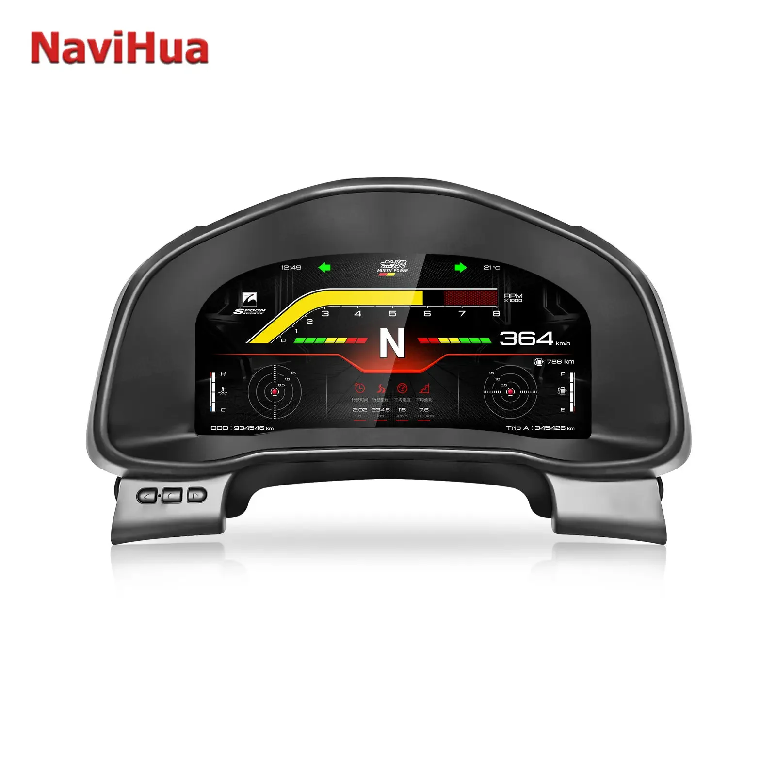 

NaviHua for Honda Fit/Jazz 2014-2020 Car Upgrade 12.3'' Digital Cluster Auto Speedometer LCD Dashboard Linux System Instrument