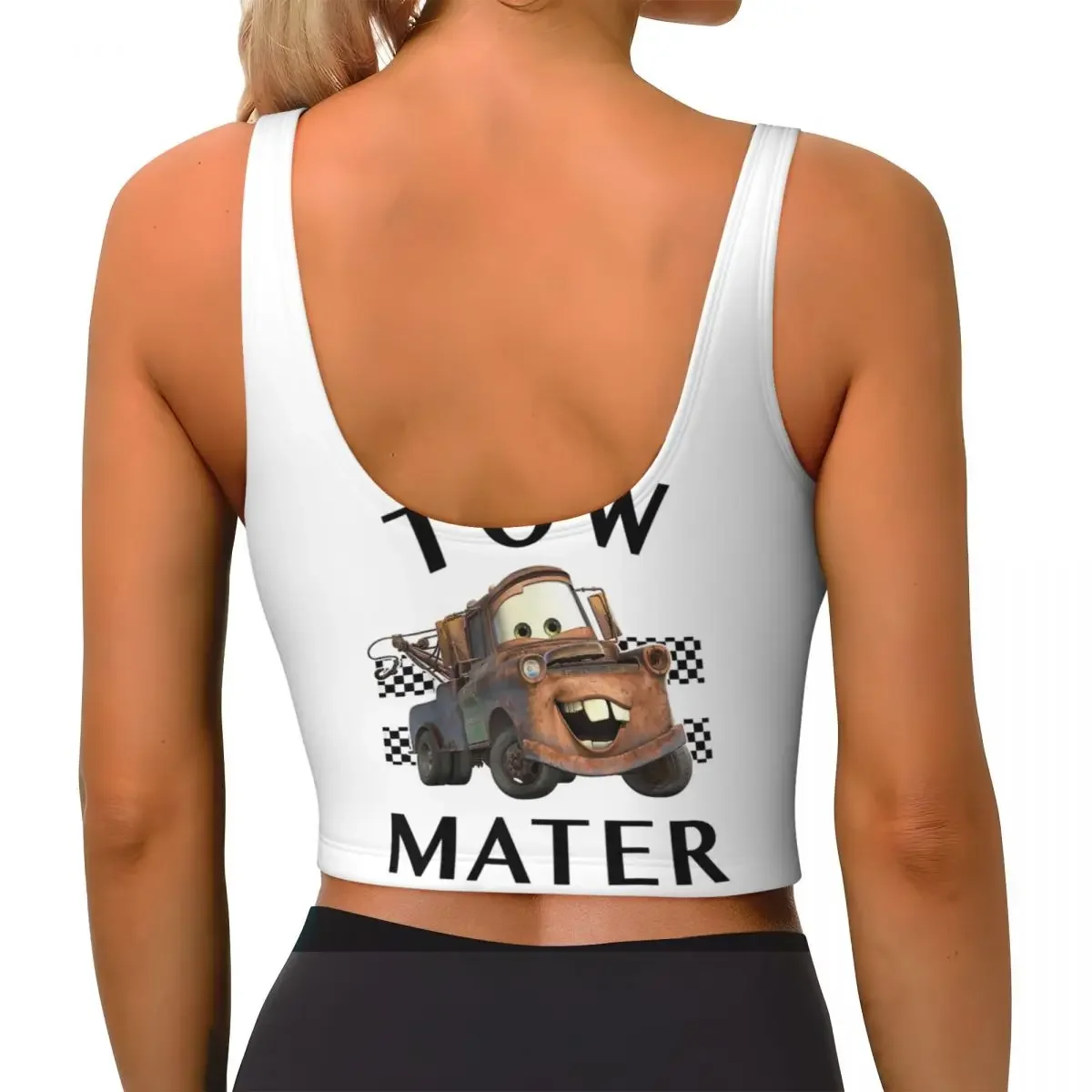 Custom Tow Mater Women Sports Bras High Impact Vest Gym Workout Yoga Crop Tank Top