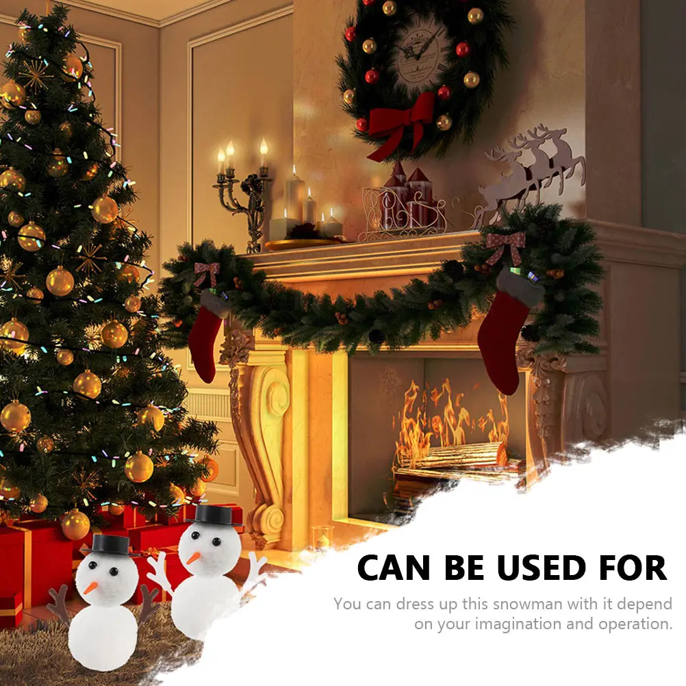 

2Sets Christmas Snowman DIY Decor Prop with Festive Outdoor Ornaments for Kids Fun Winter Celebration Party Memory Building Kit