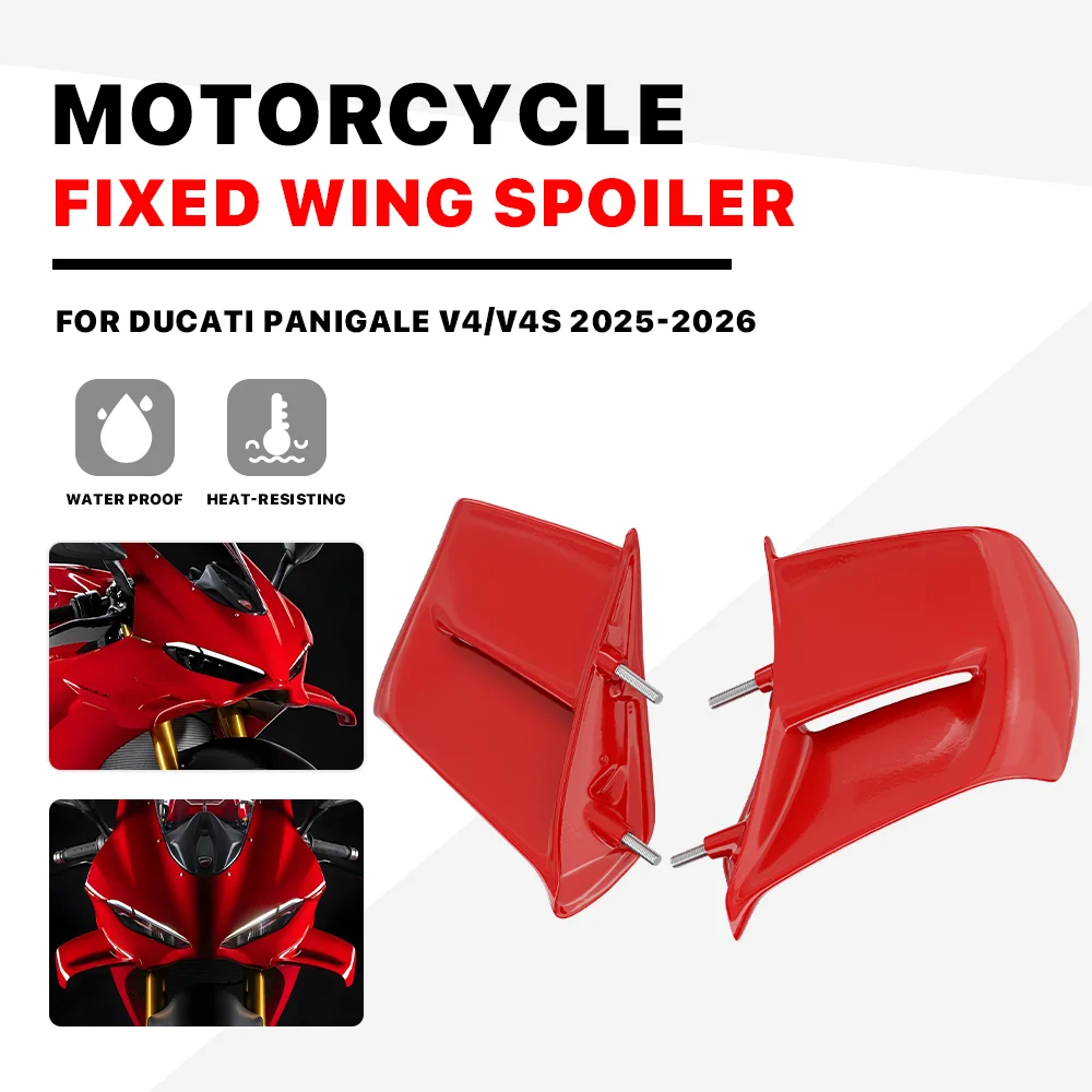 

Новые 5-цветные аксессуары для мотоциклов, спойлер с крылышками для Ducati Panigale V4 V4S V4R 2025 2026, боковые панели, обтекатель с фиксированным крылом