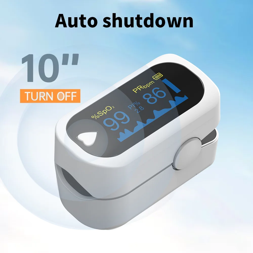

HUBLIZER Finger Pulse Oximeter SPO2 PR PI RR Blood Oxygen Saturation Meter Heart Rate Monitor OLED Oximetro De Dedo
