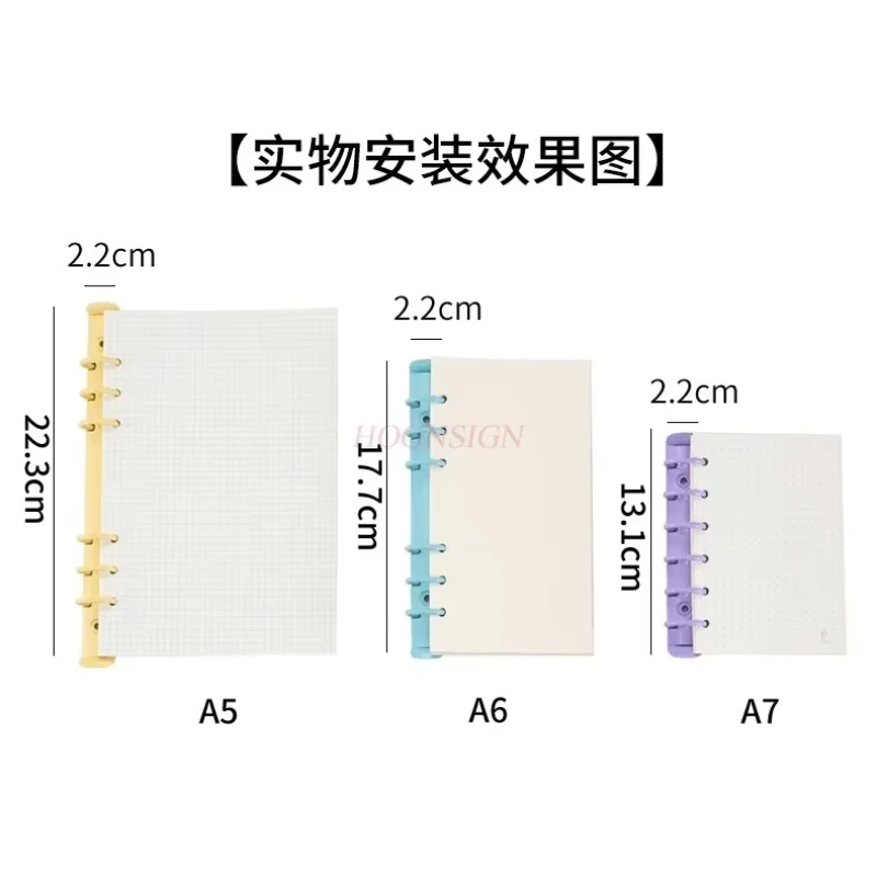 Colorful high-value binder buckle ring, detachable metal clip, mini binder ring, Macaron color