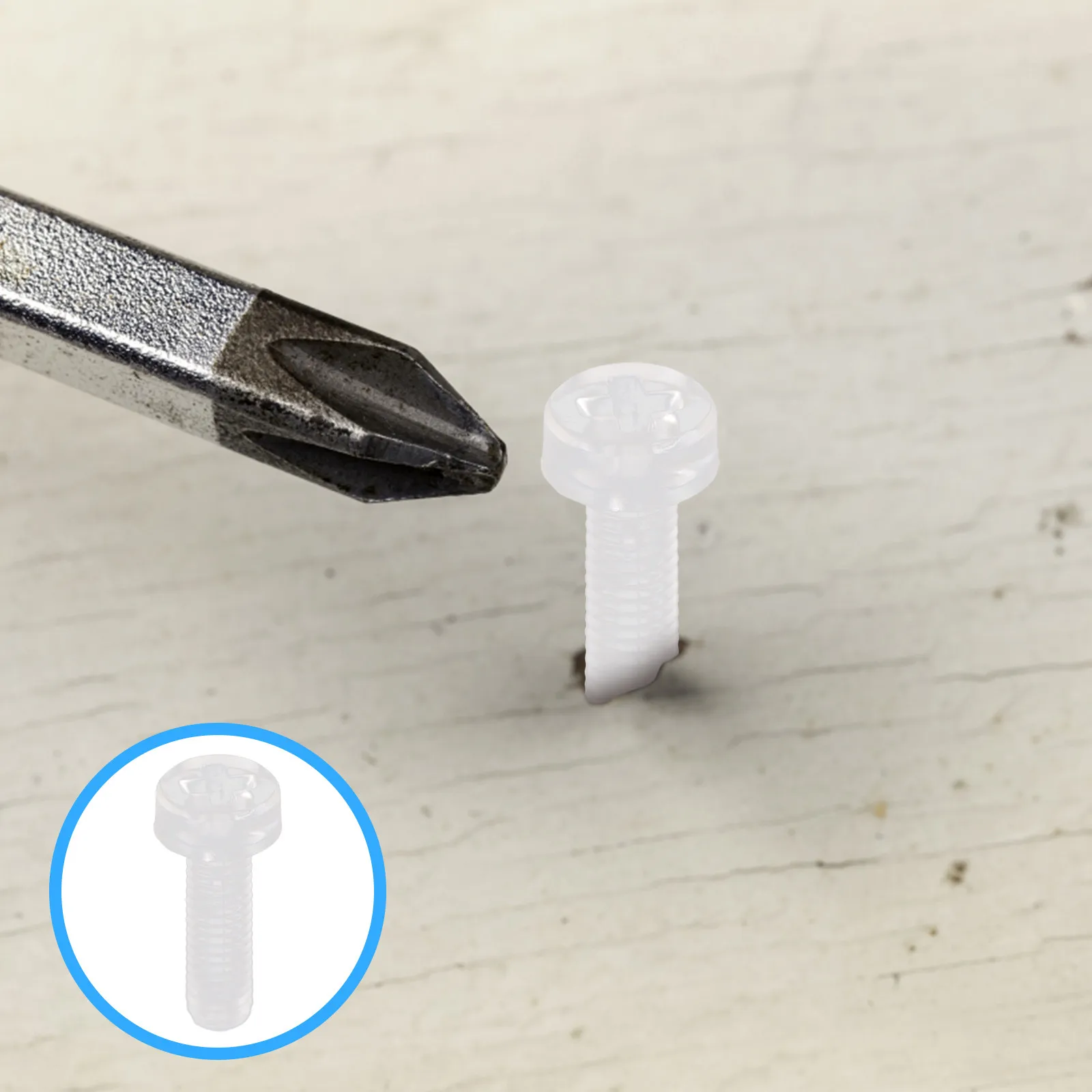 50Pcs Plastic Screws Round Head Recessed Transparent Fasteners for Furniture DIY Electronics Wind Power Aerospace
