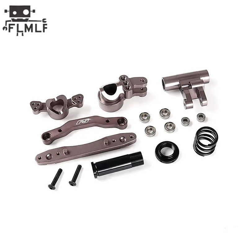 RC Car Upgrade Parts CNC Metal Steering Group Assembly Set for 1/5 Scale Rofun Rovan F5 Truck MCD XS-5 RR5 Truck Parts