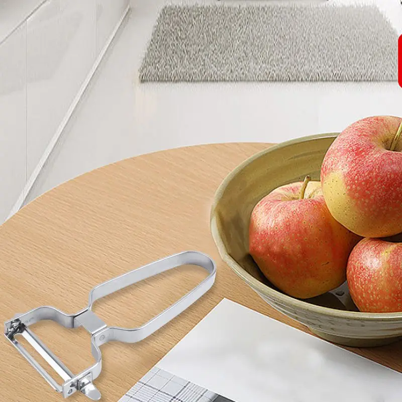 مقشرة من الفولاذ المقاوم للصدأ 2 في 1 قطاعة الفواكه والخضروات ومطحنة البطاطس والجزر