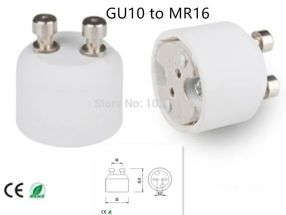 10pcs/lot led lamp base MR16 socket GU10 to MR16 adapter converter holder for led light bulb