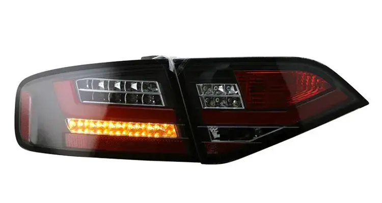 Atualizar para conjunto completo de luz traseira led fumado/vermelho para audi a4l 2009-2012 lâmpada de sinal de volta original versão led