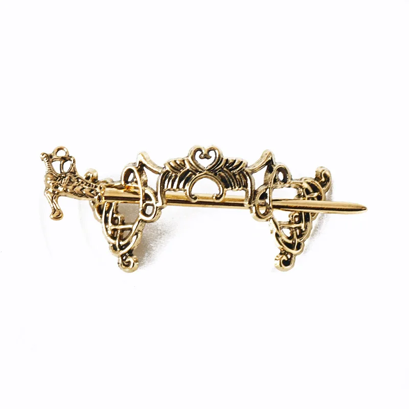 Women Celtic Hair Slide Hairpins Viking Celtic Hair Clips Celtic Knot Hair Stick Metal Hair Barrette Hair Pin Retro Hair Accesso