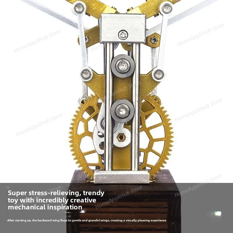 Angel Wings Personalized Retro Mechanical Automatic Flapping Wing Desktop Ornament Home Office Decompression Artifact