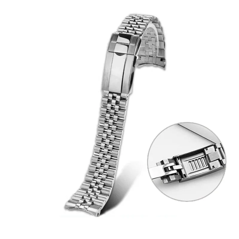 

Jubilee 904 Steel Watchband For Rolex Sub GMT Yacht Daytona Men Strap Luxury watch chain Mod Parts Replacement Accessories 20mm
