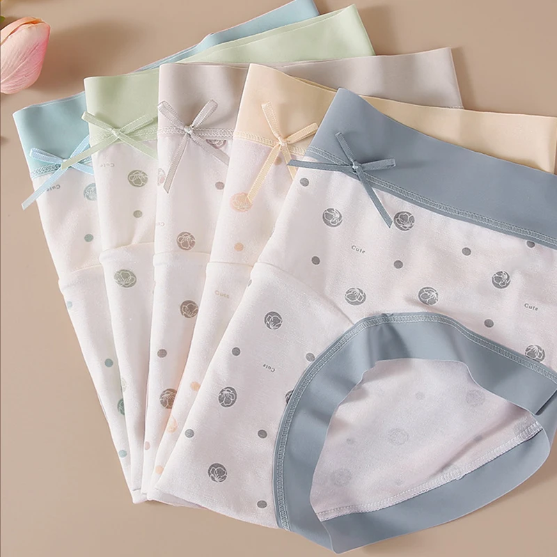 

1pcs Women Seamless Panties Modal Girls Mid Waist Underwear Briefs Teenager Breathable Comfort Pantys Student Printing Underpant
