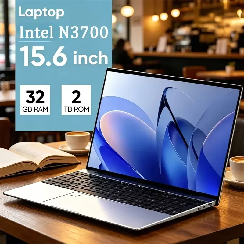 15.6 Inch High Refresh Laptop Intel N3700 120Hz FHD IPS Screen 32GB RAM 2TB SSD Long Lasting Battery Backlit Keyboard